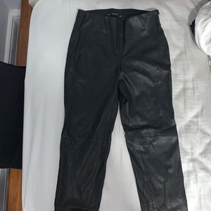 Black leather pants